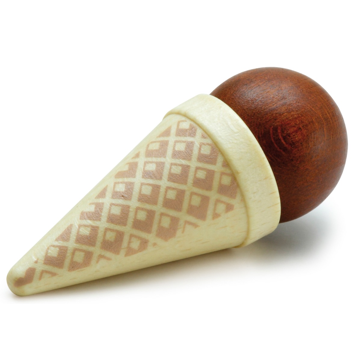 Erzi Kaufladen Eistüte mit Eis braun