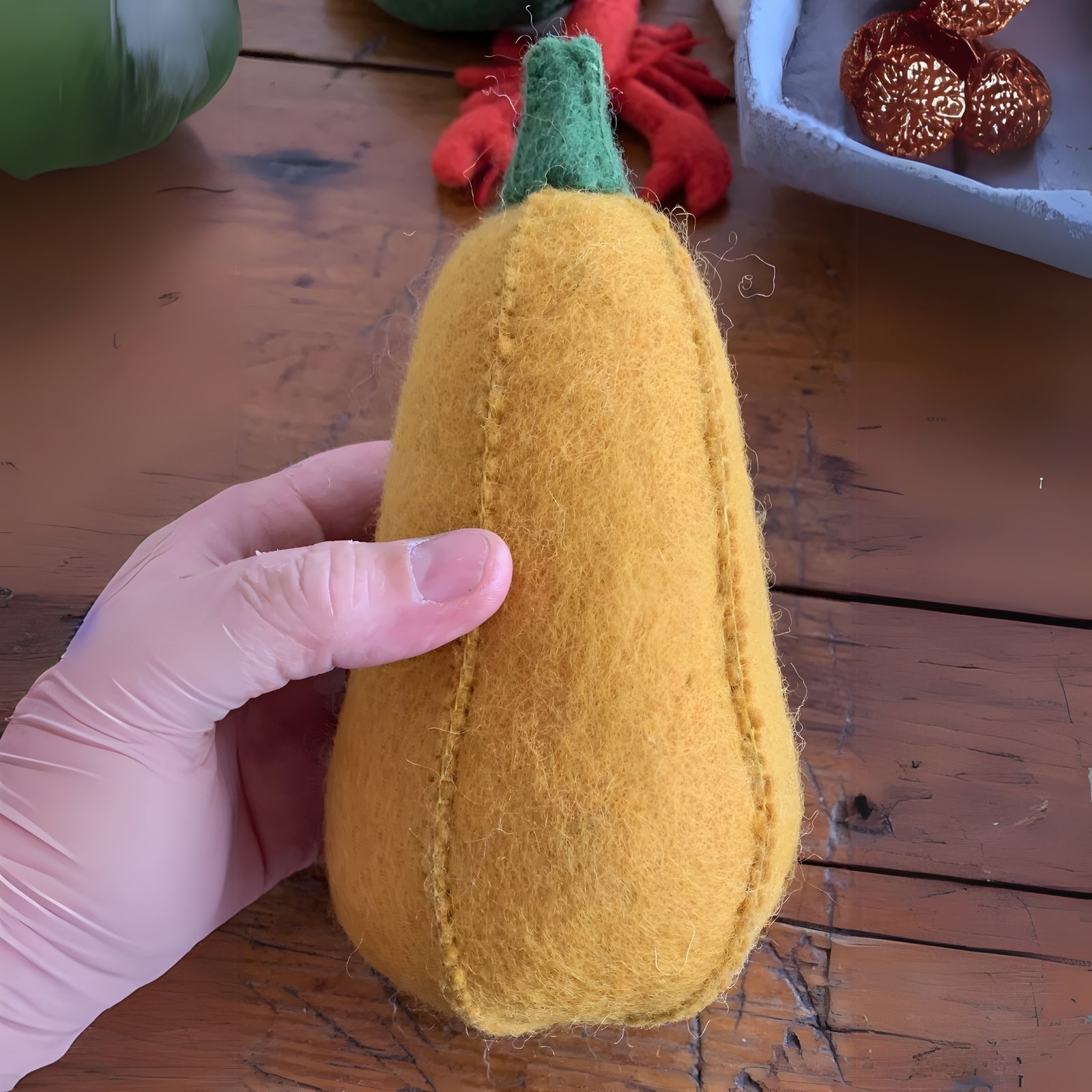 Filz Gemüse Butternut-Kürbis