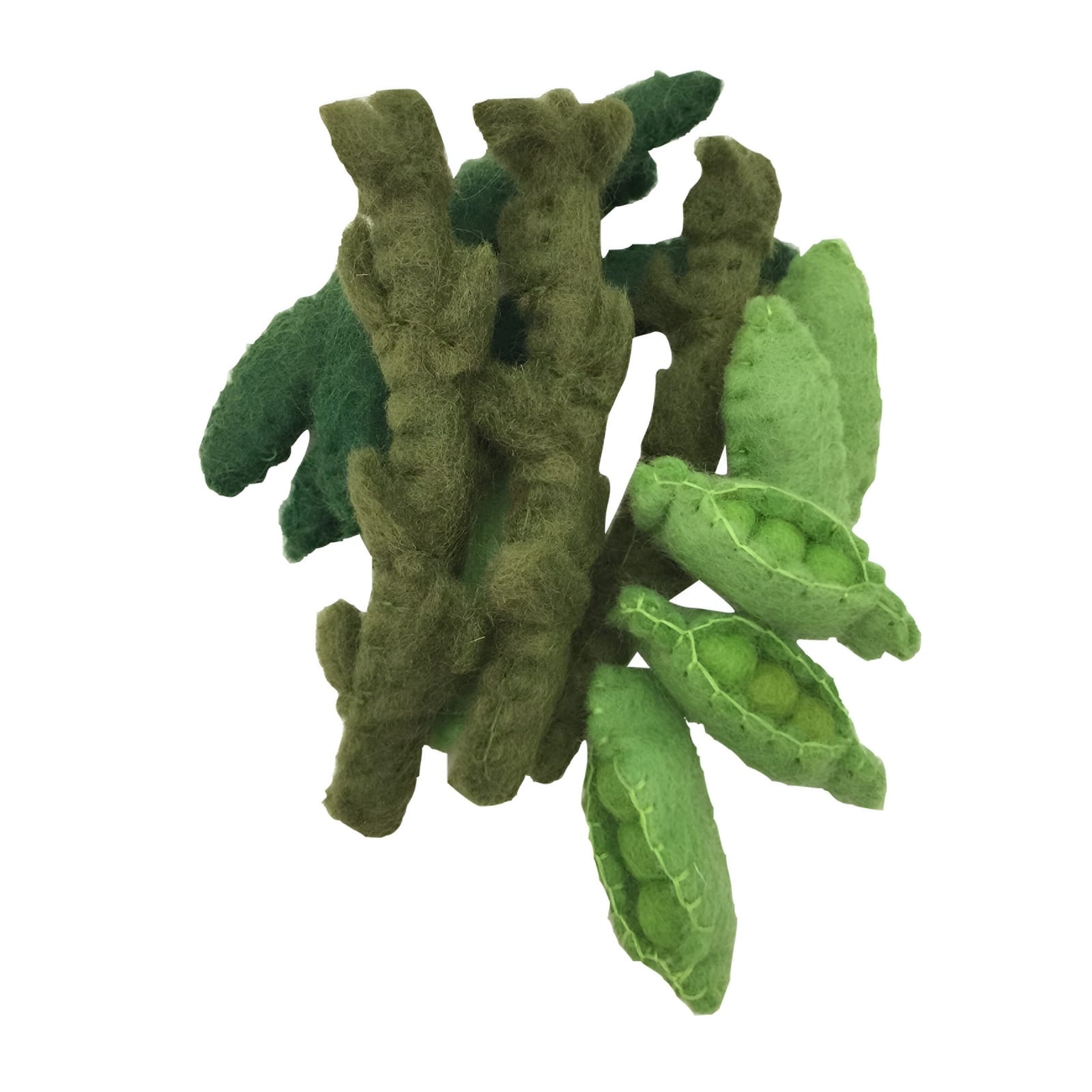 Filz Gemüse Bohnen, Spargel, Erbsen
