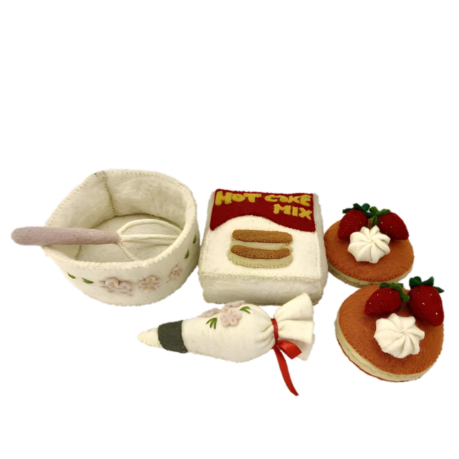 Filz Hotcake Set, 12-teilig