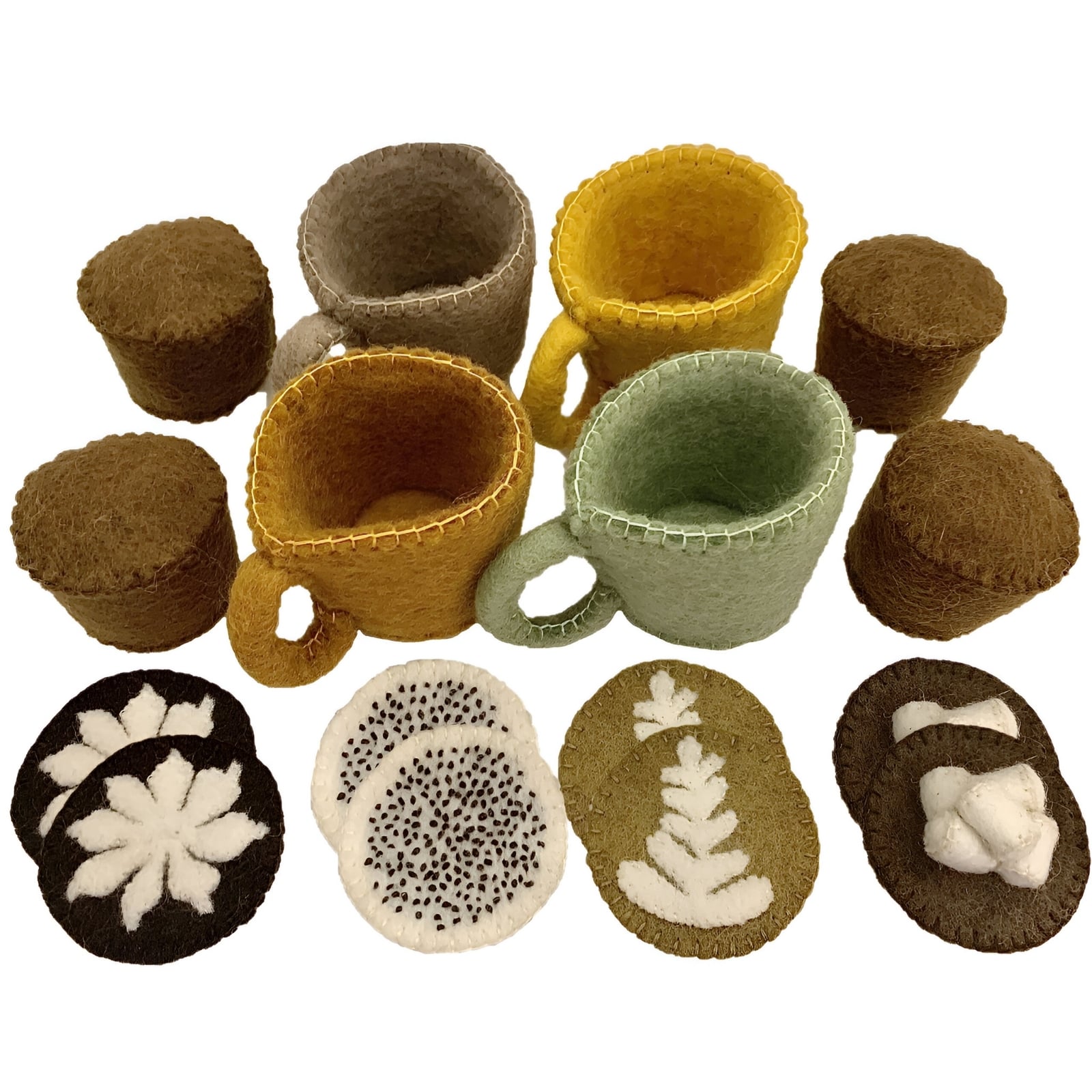 Filz Heißgetränke-Set, 16-teilig