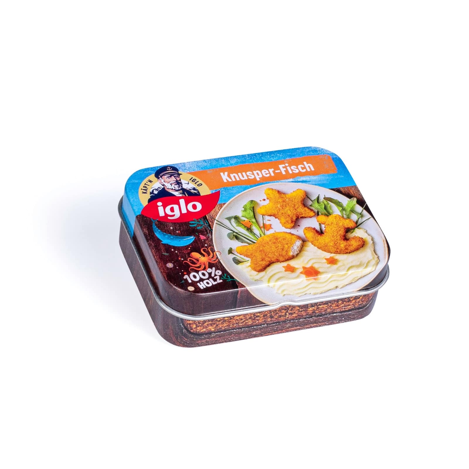 Erzi Kaufmannsladen Knusperfisch von Iglo in der Dose