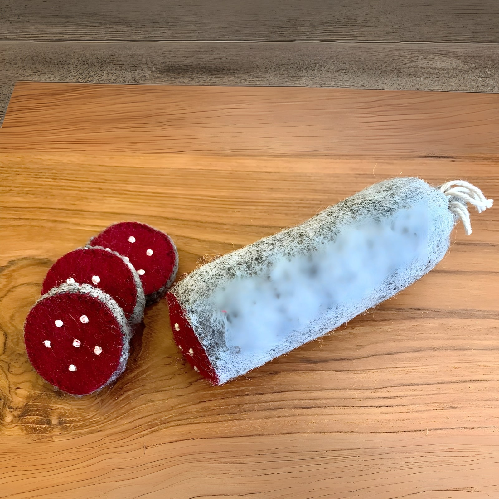 Filz Salami und Scheiben, 4-teilig