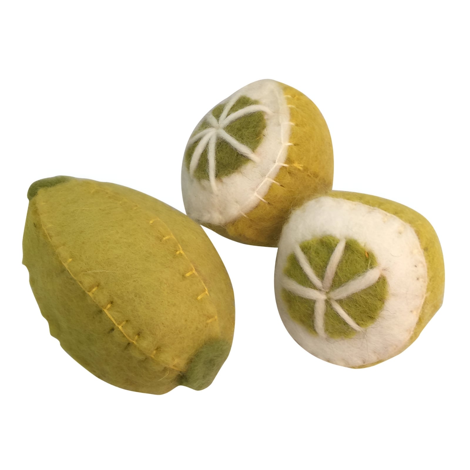 Filz Obst Zitrone, 3-teilig