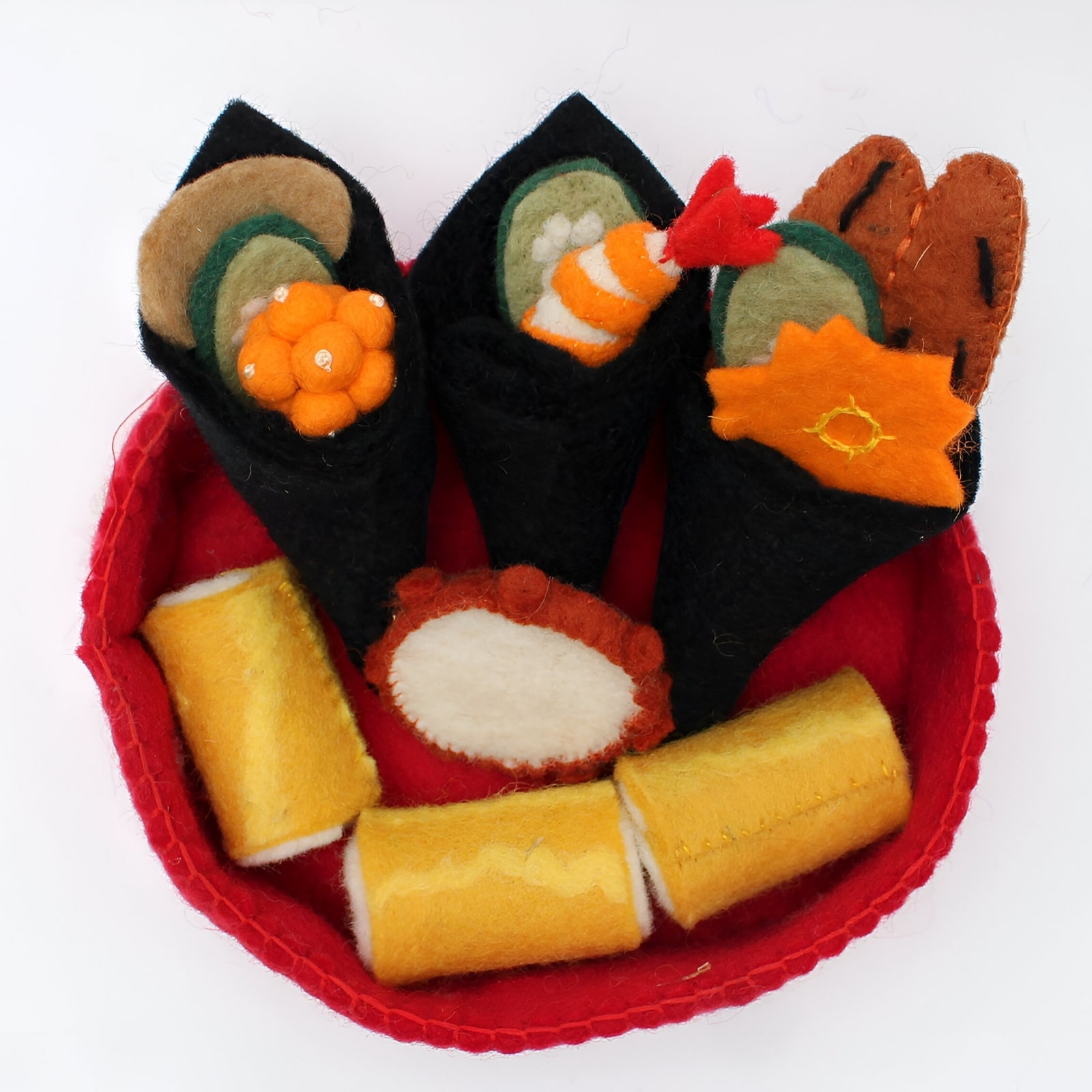 Filz Frühlingsrolle und Sushi-Hörnchen, 16-teilig