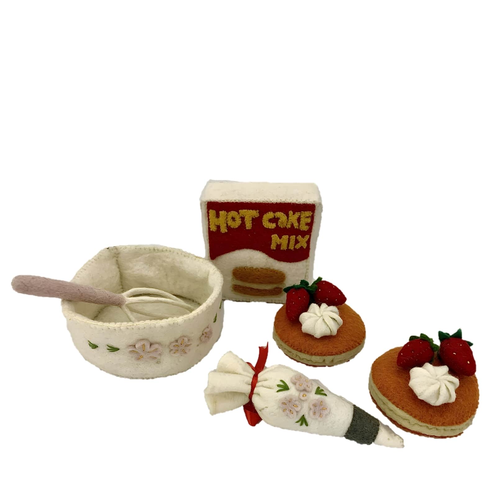Filz Hotcake Set, 12-teilig