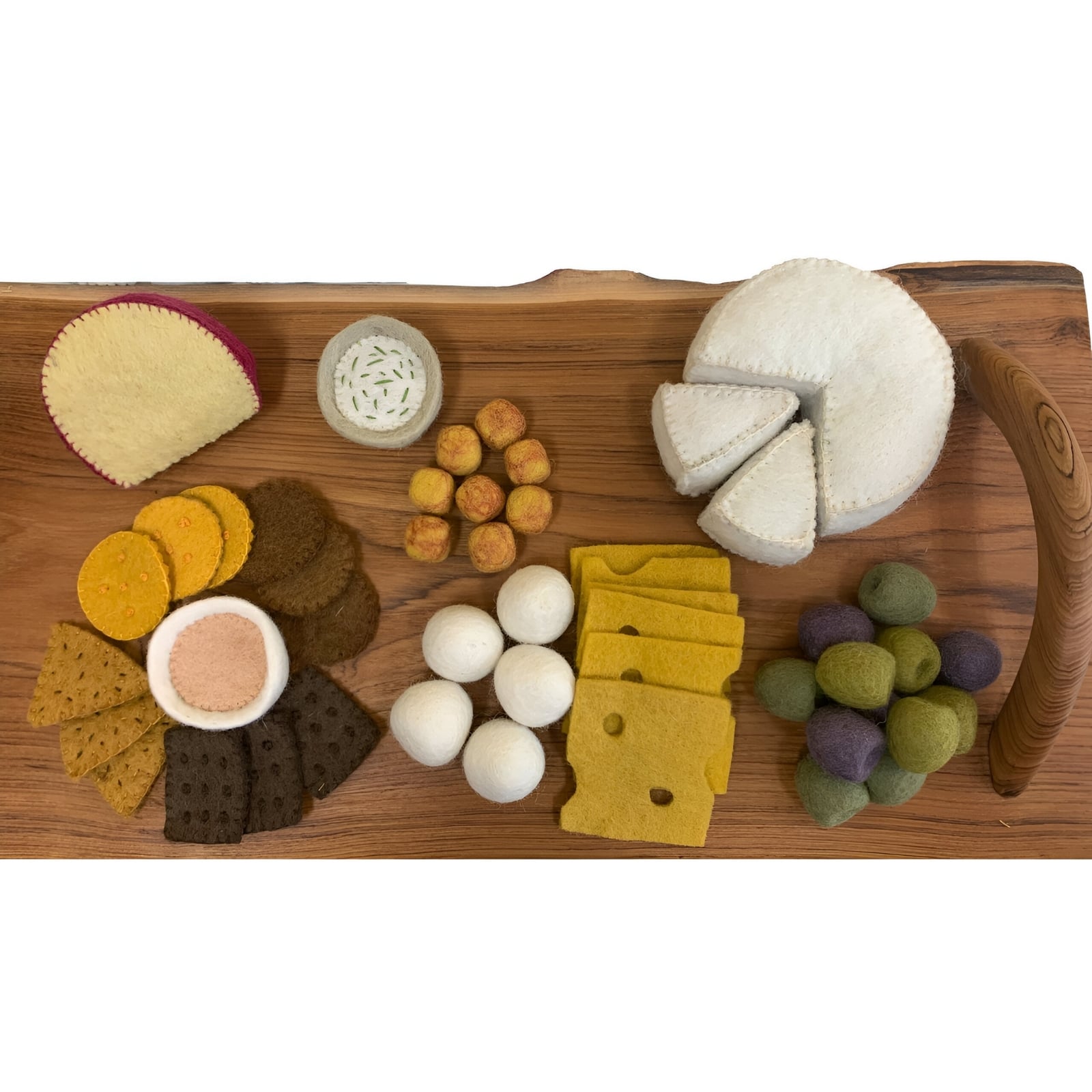 Filz Käse- und Knabberplatte, 49-teilig